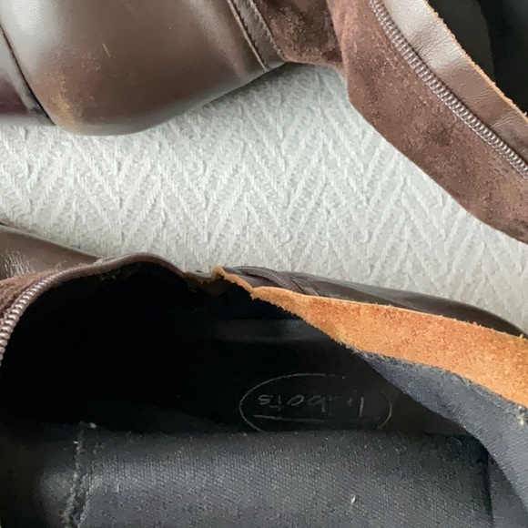 Talbots Suede Drk Brown Leather Heel Boots Size 7.5B. - Picture 15 of 16